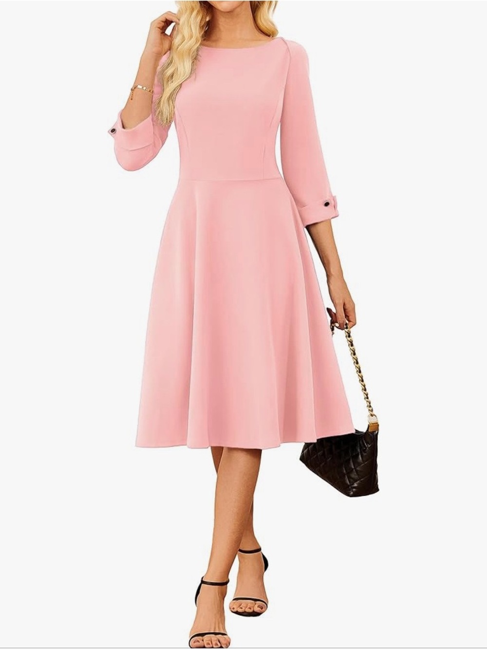 NWT Grace Karin Pink Midi Dress